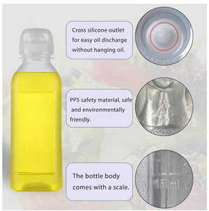 lot 372 image: Condiment Squeeze Bottles for Sauces 8oz With Flip Top, Hot Sauce Bottles With Caps For Oil, Camping Condiment Containers BBQ Sauce, Oil Bottles- 8 pcs, 8oz