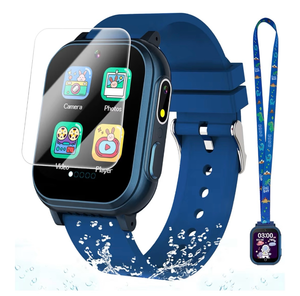 lot 374 image: Waterproof Smart Watch for Kids Toys for Boys Age 5-12 with 32 Games, Dual Camera, Habit Tracking, Music Player, Video, Alarm Clock, HD Touchscreen Kids Smart Watch Birthday Gift for 3-12 Year Old - Retail $26