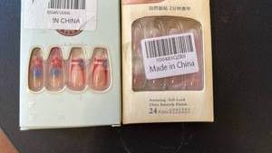 lot 378 image: 2 Sets Press-On Artificial Nails with Decorative Designs - Retail $8