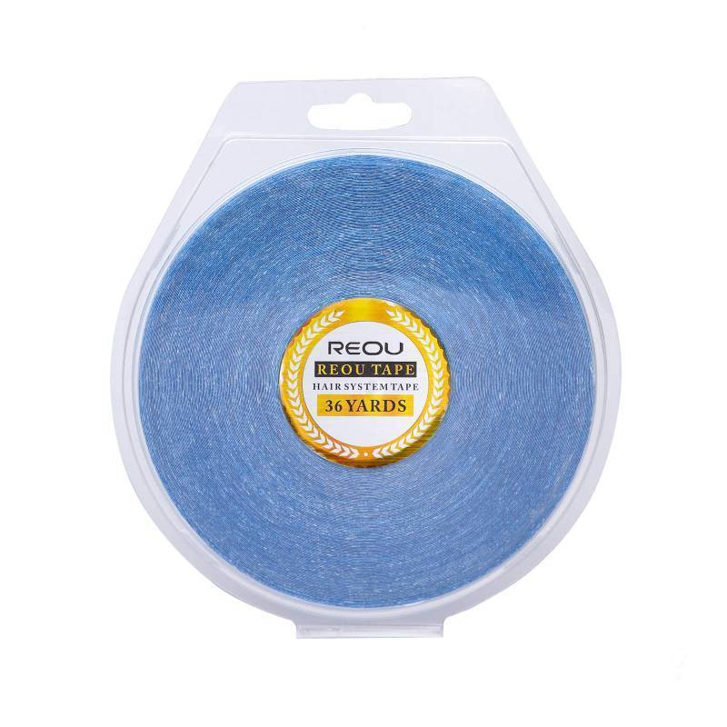lot 36183 image: Hair System Tape Roll for Hair Extension Double-Sided Replacement Tape Waterproof Strong Hold 36 Yards Blue - Retail $25
