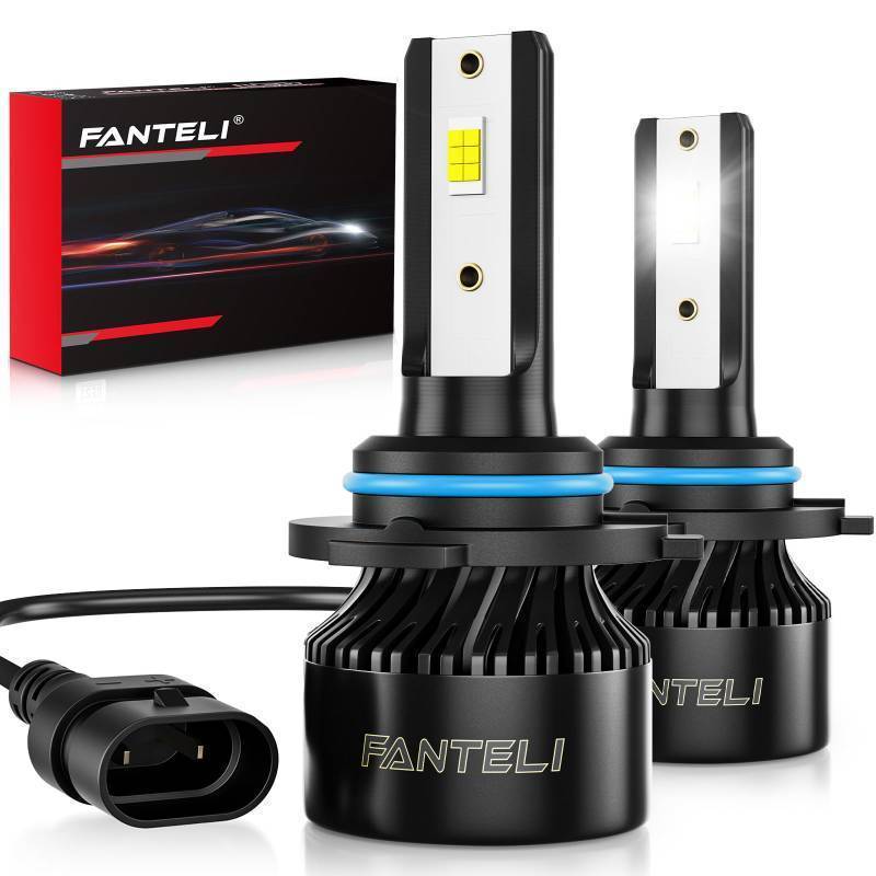 lot 62284 image: Bulbs Low Beam 6500K Cool White 40000LM 900% Brightness, 11 Size Plug and Play with Cooling Fan IP68 Waterproof Off-Road Lights, Pack of 2 - Retail $18