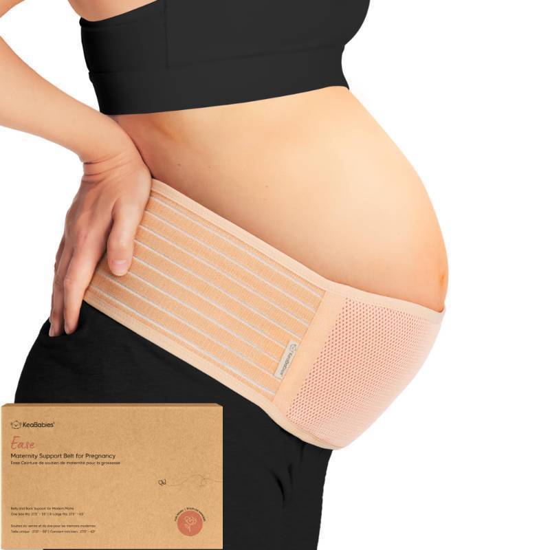 lot 62324 image: KeaBabies Maternity Belly Bands for Pregnant Women - 1-Pack, Soft & Breathable Pregnancy Belly Support Band, Easy Adjustable Maternity Belt for Back, Pelvic Support, Comfortable (Classic Ivory, ML) - Retail $17