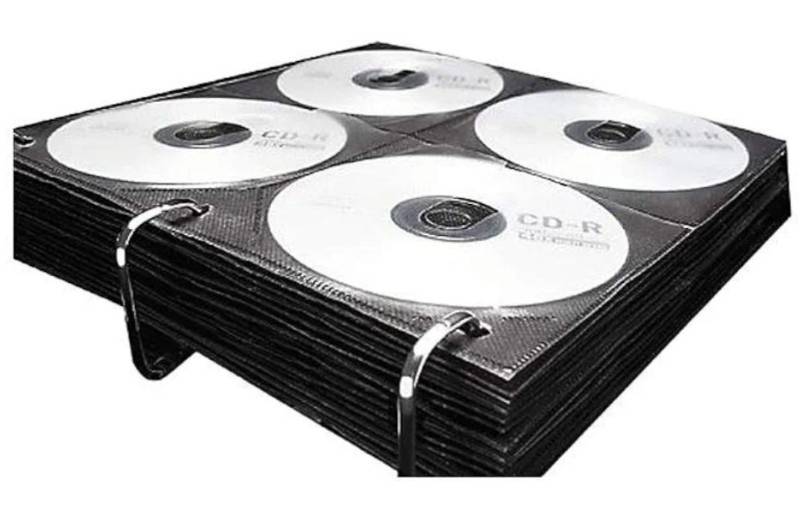 lot 63002 image: CD Insert Pages, 3 Hole Punched, 10 x 10.875 Inches, 8 CDsPage, 50 PagesPack - Retail $26