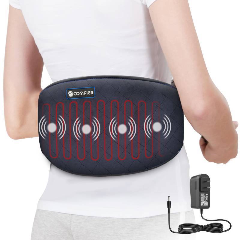 lot 36206 image: Electric Heating Pad for Back Pain, Plug-in Vibration Lower Back Massager with Heat, Heat Pad with Auto Shut Off, Heated Waist Belt, Gifts for Women Men Mom Dad - Retail $40