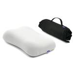 Cushion Lab Travel Deep Sleep Pillow Compact Memory Foam Neck Pillow for Sleeping, Portable Pillow for Hotels, Camping, Side & Back Sleepers, On-The-Go - Retail: $99