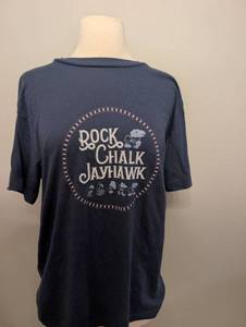lot 3033 image: University of Kansas Jayhawks Rock Chalk T-Shirt - Size Medium