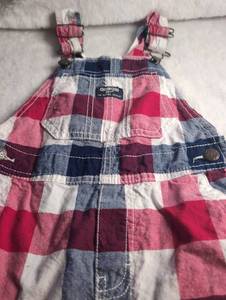 lot 3059 image: Oshkosh Bgosh Toddler Plaid Overalls Size 5T