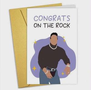 lot 3008 image: Congrats on the Rock Engagement Card with Envelope
