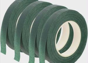 lot 3020 image: Green Floral Stem Wrap Tape for Flower Arrangements - 6 ct