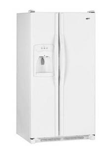 lot 1006 image: White Side-by-Side Refrigerator with Water Ice Dispenser - Retail $1,500