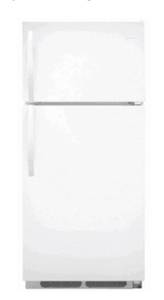 lot 1008 image: White Top-Mount Refrigerator with Freezer - Retail $500