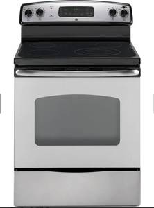 lot 1023 image: GE Electric Range Stove with Ceramic Cooktop - Retail $800