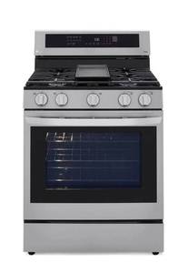lot 1024 image: LG 30-Inch Freestanding Gas Range with 5 Burners - Retail $1,600