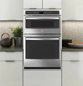 lot 1027 image: GE Profile Double Wall Oven with Microwave Combination Unit - Retail $3,200
