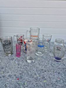 lot 14 image: Mixed Beer Glass Collection with Various Brewery Logos