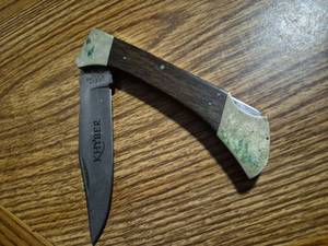lot 24 image: Khyber Folding Pocket Knife with Wood Handle
