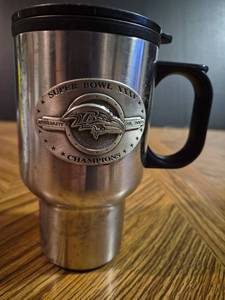 lot 43 image: Baltimore Ravens Super Bowl XXXV Champions Travel Mug 2001