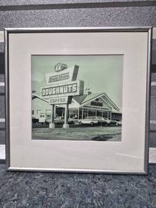 lot 63 image: Krispy Kreme Doughnut Shop Framed Photograph