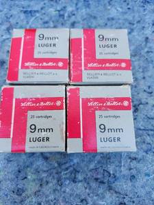 lot 79 image: Four Boxes of 9mm Luger Ammunition. 100 Total Rounds Sellier & Bellot