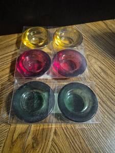 lot 189 image: Luminessence Glass Tea Light Candle Holders Set of 6