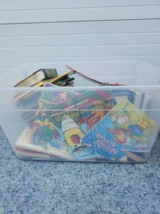 lot 252 image: Mixed Childrens Book Collection in Storage Container - Tote Not Included