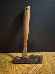 lot 309 image: Traditional Wood Handled Hammer with Textured Face
