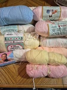 lot 313 image: Red Heart Baby Yarn Collection Mixed Colors