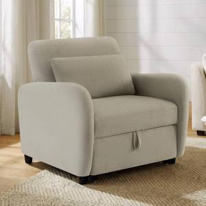 lot 131321 image: Retails for $425 CHITA Sleeper Chair, 3-in-1 Pull Out Convertible Single Sofa Bed with Adjustable Backrest, Chenille Chaise Lounge Chair for Living Room, Bedroom & Apartment, Stone
