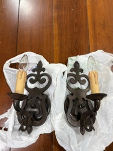 SET OF HARD WIRED "CANDLE" LOOKING LIGHTS