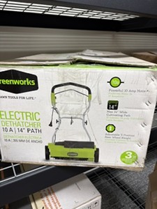 lot 19031 image: GREENWORKS ELECTRIC DETHATCHER