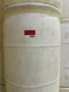55 GALLON WHITE PLASTIC DRUMS
