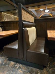 lot 21541 image: Commercial Restaurant Booth Seating with Wood Back