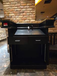 lot 21662 image: Host Stand with Storage Drawers