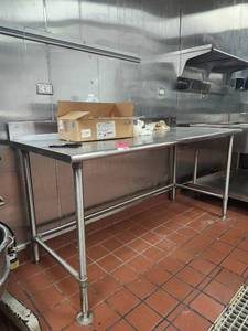 lot 15715 image: Eagle Group Stainless Steel Commercial Work Table