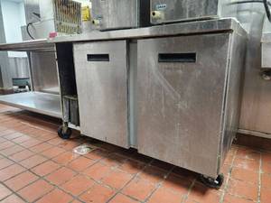 lot 15724 image: Commercial Undercounter Refrigerator with Sliding Doors