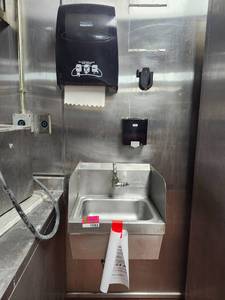 lot 15763 image: Commercial Hand Wash Station with Kimberly Clark Paper Towel Dispenser and Soap Dispenser