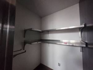 lot 15765 image: Commercial Grade Stainless Steel Wall Shelving System