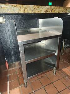 lot 15786 image: Commercial Stainless Steel Kitchen Prep Station