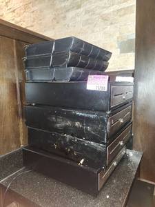 lot 15788 image: Commercial Cash Register Drawer Set with Till Inserts