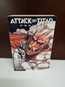 lot 2130 image: Attack on Titan Omnibus Volumes 1-3 by Hajime Isayama