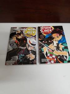 lot 2170 image: Demon Slayer Kimetsu no Yaiba Manga Set Volumes 1-2