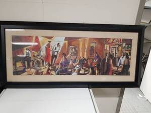 lot 2209 image: Jazz Club Music Scene Framed Art Print
