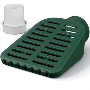 lot 1651 image: 4in. Grate Yard Drain, Yard Drain Emitter for Sump Pump Discharge & Downspout Extensions, 10 W x 11.5 L x 4.7 H, Protects Foundation, Prevents Standing Water �� Includes 3 & 4 SCH 40 Pipe Adapter