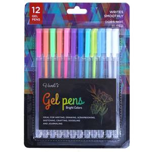 lot 2183 image: Vanlis Gel Pens for Kids and Adults, 12 Bold Colored Ballpoint Pens in Assorted Bright Ink Ideal for Black Paper, Gel Pens for Coloring, Drawing, Journaling and Scrapbooking (10 Colors Plus 2 White)