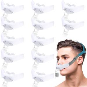 lot 2193 image: Nuanchu 12 Pcs Nasal Pillow Liner for CPAP Cushion Nasal Cushion Pillow Covers Cotton Liners Skin Sleep Protector Compatible Comfort Reusable Reduce Noisy Air Leaks and Irritation (White)