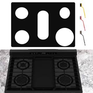 lot 2205 image: bezoku Stove Cover For GE 30 Inch Gas Range Stove Model GGF600AVBB GGF600AVWW GGF600AVSS GGF600AVES, 0.5MM Reusable Stove Burner Splatter Spill Guard For GE Stove Top Protector Liner