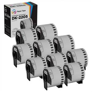 lot 3383 image: LD Products White Paper Tape Replacement for Brother DK-2205 (2.4 inch x 100 feet, White, 10-Pack) Compatible with P-Touch QL Label Makers 1050, 1050N, 1060N, 500, 550, 570, 570VM, 580N, 650TD, 700