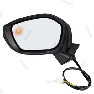 lot 3398 image: Dexepe Driver Side Mirror Assembly Compatible with Honda Civic 2022-2025 Heated with Blind Spot Monitor, Power Adjustable Glass Replace 76258T20A21 HO1320351 (7Pin Left)