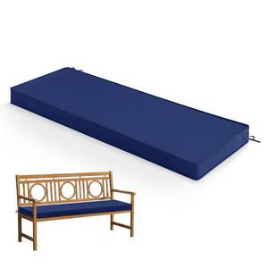lot 3401 image: Summsun Outdoor Bench Cushion Waterproof and Fade Resistant Patio Furniture Cushions - Non-Slip Bench Pad Cushion with Removable Cover for Garden Swing Porch Sofa Settee, 48 x 18 x 3 Inch, Navy Blue