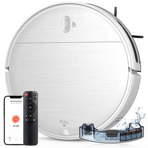 lot 3402 image: Robot Vacuum and Mop Combo, 2 in 1 Robotic Vacuum Cleaner with Schedule, AppAlexaVoice Control, Slim 2.87, Self-Charging, Strong Suction & Long Runtime, Ideal for Hard Floor, Pet Hair, Carpet